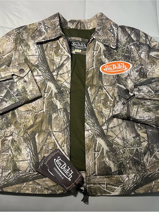 Von Dutch Jackets & Blazers - Von Dutch Camouflage Shirt Jacket with Olive Lining